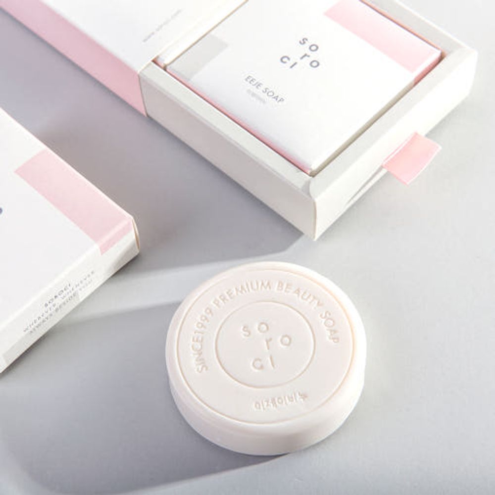 SOROCI Oriental Herb Eeje Soap 80gx3ea 1SET – Coconut & Apricot Seed Cleanser, Gentle Daily Face Wash for Sensitive Skin, Exfoliating & Hydrating, Natural Herbal Ingredients _ Made in KOREA